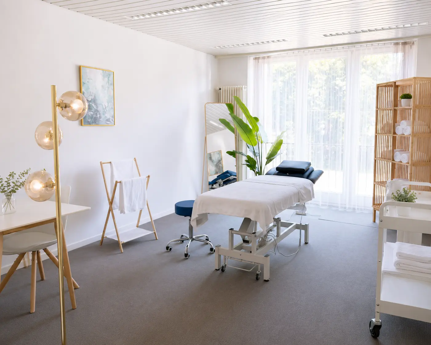 Ruhiger Behandlungsraum im Massage Zentrum bei Wallisellen